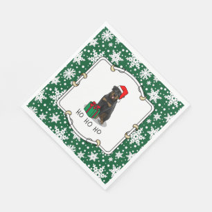 Weihnachts Weihnachtsmann Hat Rottweiler Dog Funny Serviette