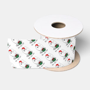 Weihnachts Weihnachtsmann Hat Samoyed Hund Niedlic Satinband