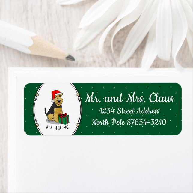 Weihnachts Weihnachtsmann Hat Welsh Terrier Dog Ni (Insitu)