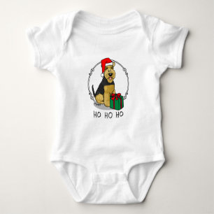 Weihnachts Weihnachtsmann Hat Welsh Terrier Dog Ni Baby Strampler