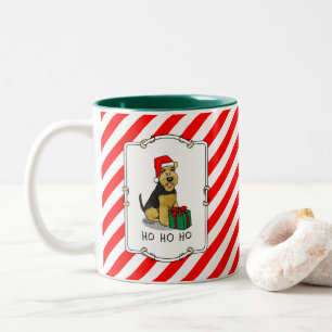 Weihnachts Weihnachtsmann Hat Welsh Terrier Dog Ni Zweifarbige Tasse