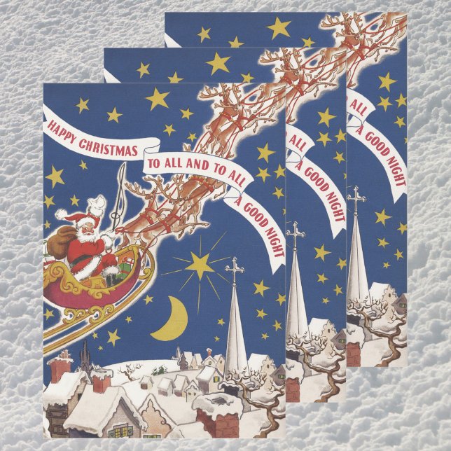 Weihnachts-Weihnachtsmann mit Rentier Geschenkpapier Set (Von Creator hochgeladen)