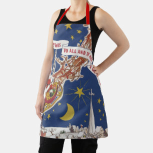 Weihnachts-Weihnachtsmann mit Rentier Schürze