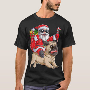 Weihnachts-Weihnachtsmann Mops Weihnachtsjunge Mäd T-Shirt