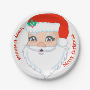 Weihnachts-Weihnachtsmann-Papierplatte Pappteller