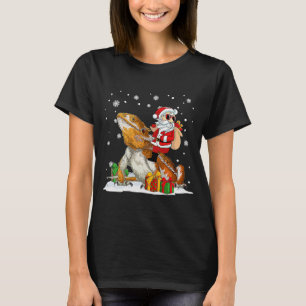 Weihnachts Weihnachtsmann Reiten Bartete Drache Xm T-Shirt