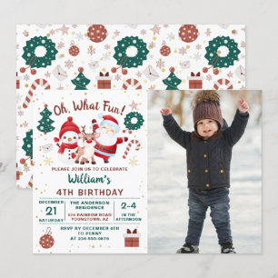 Weihnachts-Weihnachtsmann-Schneemann Winter Geburt Einladung