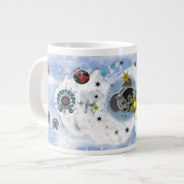 Weihnachts-Weihnachtsmann-Socken-Tasse Jumbo-Tasse