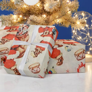 Weihnachts-Weihnachtsmann Toys Rentier präsentiert Geschenkpapier