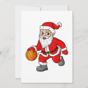 Weihnachts-Weihnachtsmann treibt Basketball-Funny Einladung