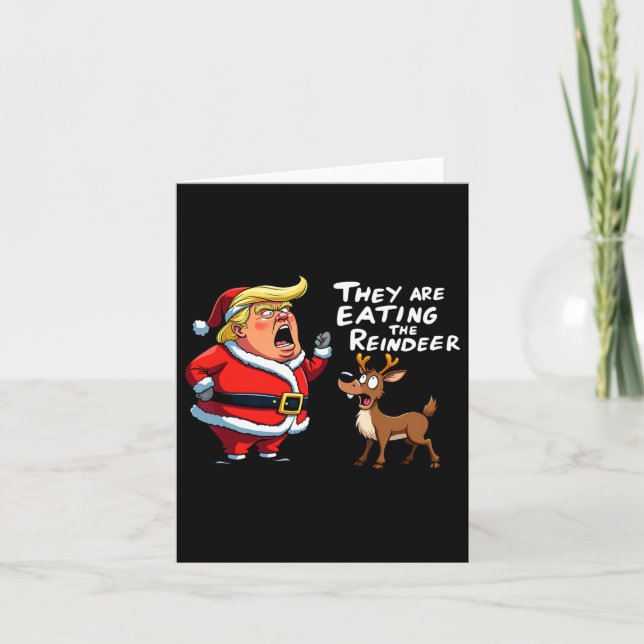 Weihnachts-Weihnachtsmann Trump Sie essen die Rück Karte (Vorderseite)