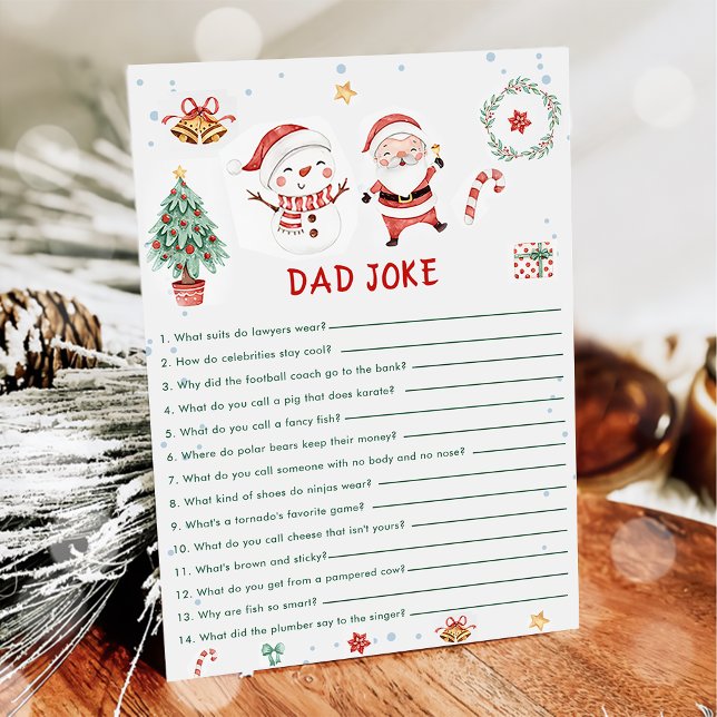 Weihnachts Weihnachtsmann Vater Joke Game Card Einladung (Von Creator hochgeladen)