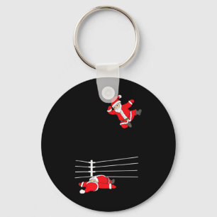 Weihnachts-Weihnachtsmann-Wrestling Xmas Schlüsselanhänger