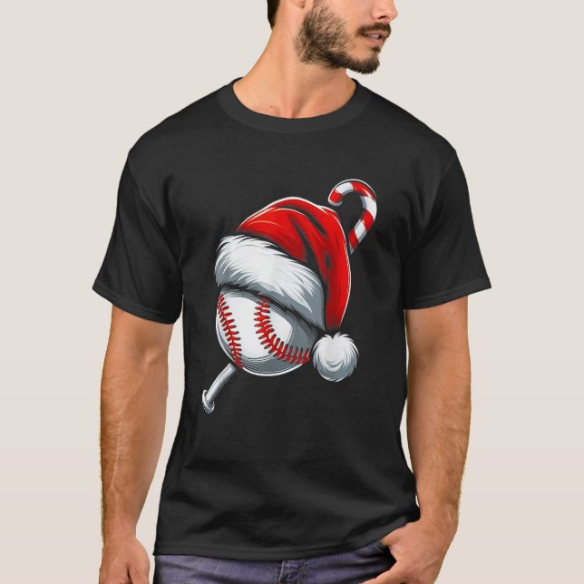 Weihnachts-Weihnachtsmannmütze Baseball Matching F T-Shirt (Vorderseite)