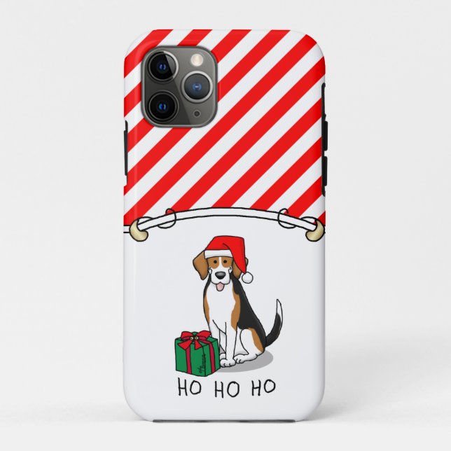 Weihnachts-Weihnachtsmannmütze Beagle (Tri-Farbe 3 Case-Mate iPhone Hülle (Rückseite)