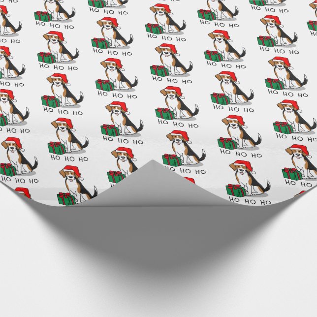 Weihnachts-Weihnachtsmannmütze Beagle (Tri-Farbe 3 Geschenkpapier (Ecke)