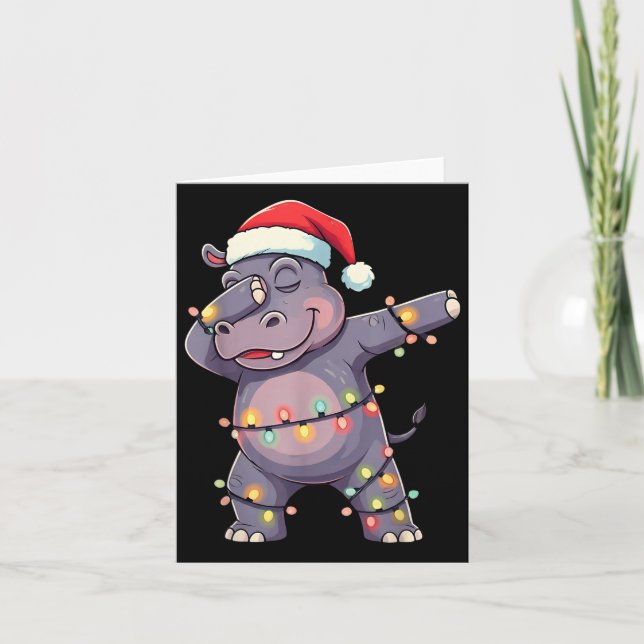 Weihnachts-Weihnachtsmannmütze Dabbing Angesagten  Karte (Vorderseite)