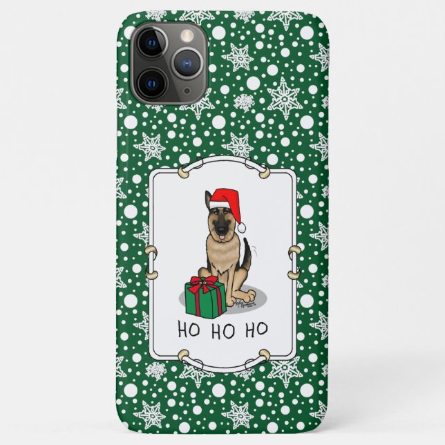 Weihnachts-Weihnachtsmannmütze German Shepherd Dog Case-Mate iPhone Hülle (Rückseite)