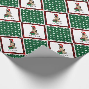 Weihnachts-Weihnachtsmannmütze German Shepherd Dog Geschenkpapier