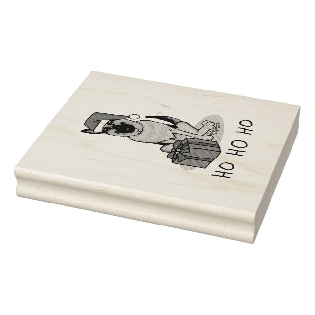 Weihnachts-Weihnachtsmannmütze German Shepherd Dog Gummistempel (Stempel)