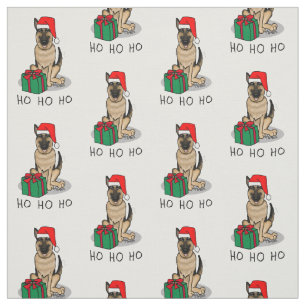 Weihnachts-Weihnachtsmannmütze German Shepherd Dog Stoff