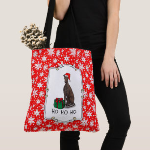 Weihnachts-Weihnachtsmannmütze Grauhund Hund (Blin