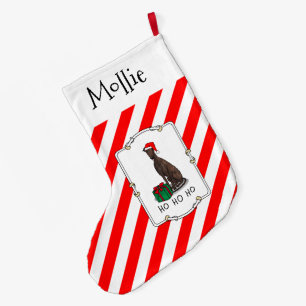 Weihnachts-Weihnachtsmannmütze Grauhund Hund (Blin Großer Weihnachtsstrumpf