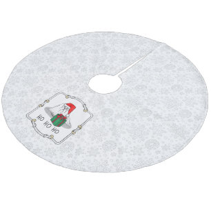 Weihnachts-Weihnachtsmannmütze Malteser Hund Niedl Fleece Weihnachtsbaumdecke