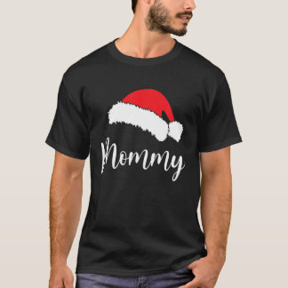 Weihnachts-Weihnachtsmannmütze Matching Family Mom T-Shirt
