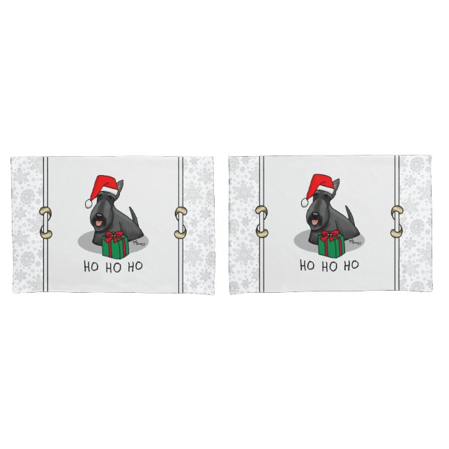 Weihnachts-Weihnachtsmannmütze Scottish Terrier (s Kissenbezug (Vorderseite-Set)