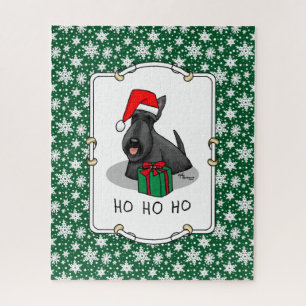 Weihnachts-Weihnachtsmannmütze Scottish Terrier (s Puzzle