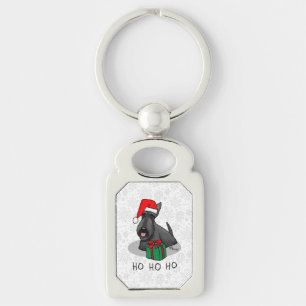 Weihnachts-Weihnachtsmannmütze Scottish Terrier (s Schlüsselanhänger