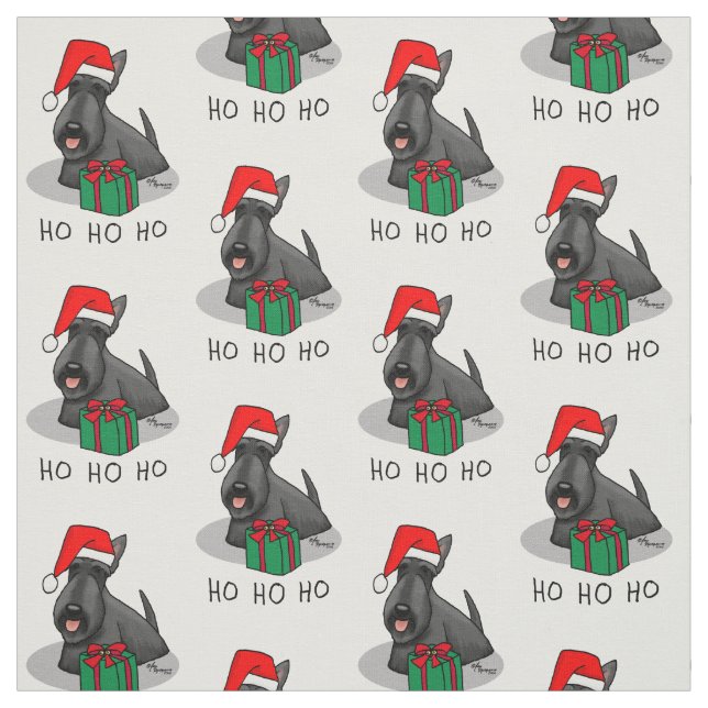 Weihnachts-Weihnachtsmannmütze Scottish Terrier (s Stoff (Muster)