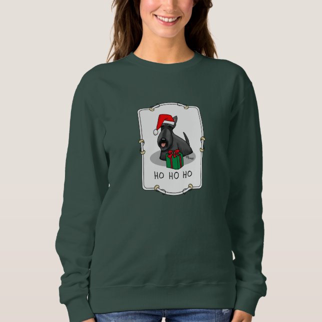 Weihnachts-Weihnachtsmannmütze Scottish Terrier (s Sweatshirt (Vorderseite)