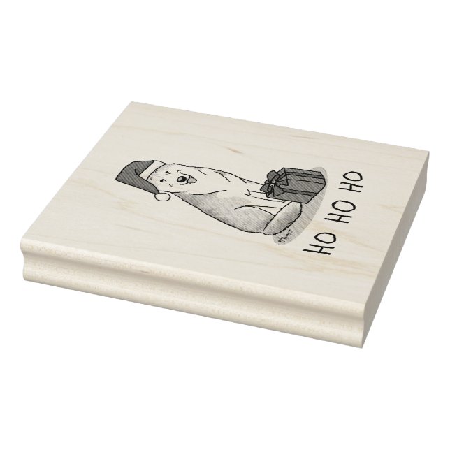 Weihnachts-Weihnachtsmannmütze Sibirischer Husky ( Gummistempel (Stempel)