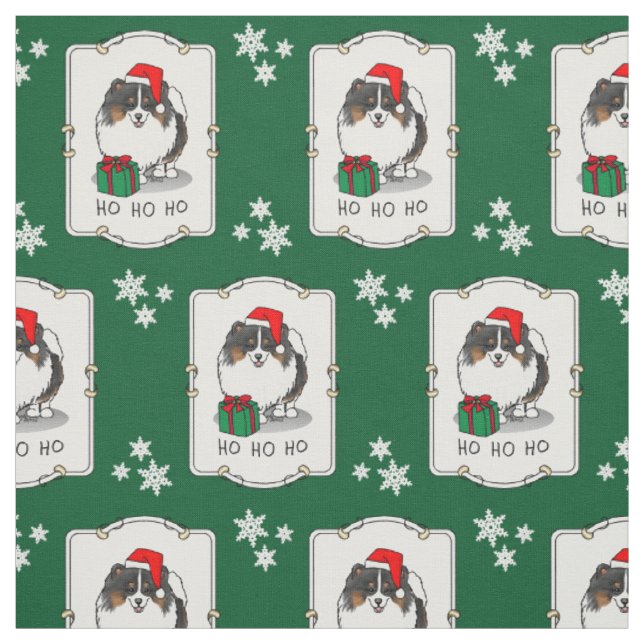 Weihnachts-Weihnachtsmannmütze Spitz (in drei Farb Stoff (Muster)