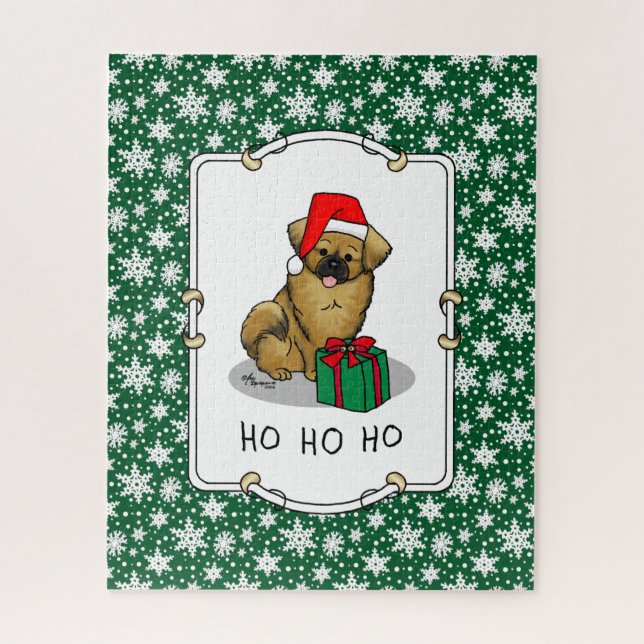 Weihnachts-Weihnachtsmannmütze Tibetisch Spanisch  Puzzle (Vertikal)