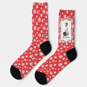 Weihnachts-Weihnachtsmannmütze Whippet Hund Fawn & Socken