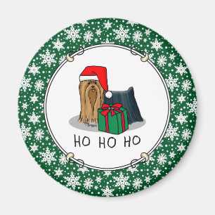 Weihnachts-Weihnachtsmannmütze Yorkshire Terrier Y Magnet
