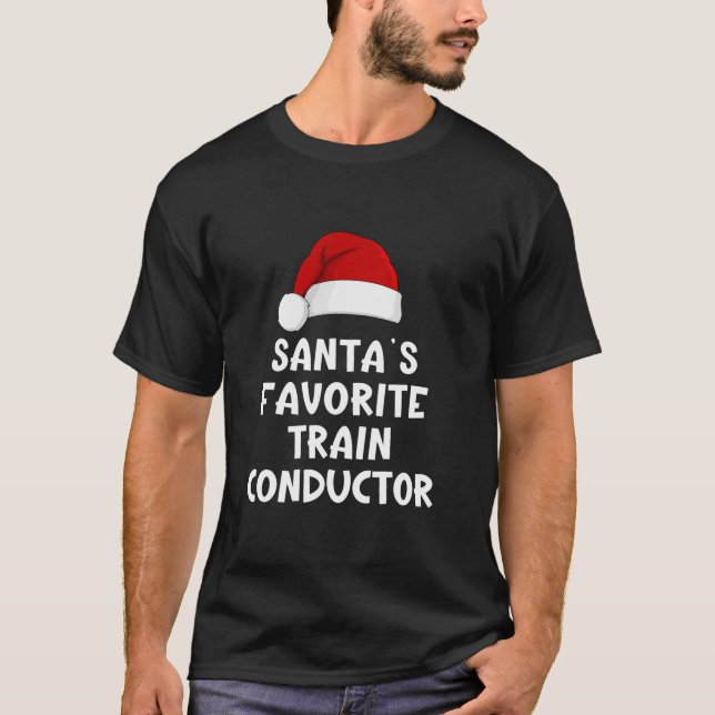 Weihnachts-Weihnachtsmann's Lieblingstrainensender T-Shirt (Vorderseite)