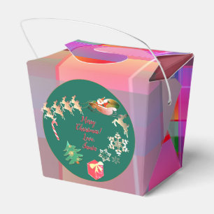 Weihnachts-Weihnachtsmann's Rentier-Karierte Gefäl Geschenkschachtel