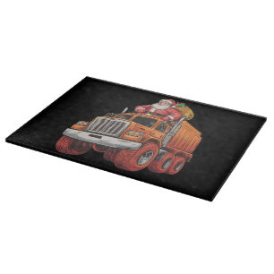 Weihnachts Weihnachtsmonster Truck Weihnachten Wei Schneidebrett