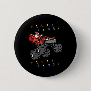 Weihnachts Weihnachtsmonster Truck Xmas Jungs Kind Button