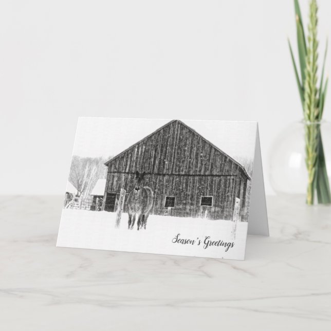 Weihnachts-Weihnachtspferd Feiertagskarte (Vorderseite)