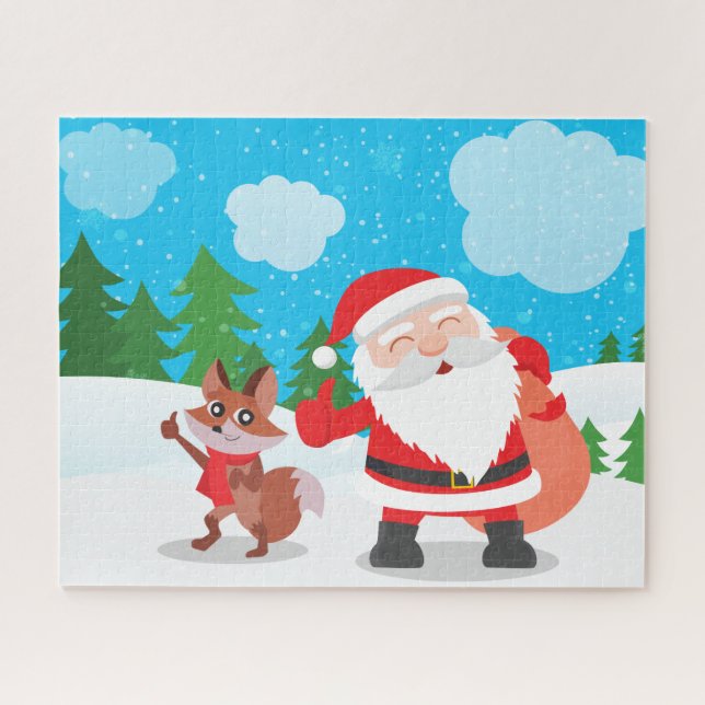 Weihnachts-Weihnachtspuzzle Puzzle (Horizontal)