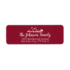 Weihnachts-Weihnachtsrückgabe-Etikett