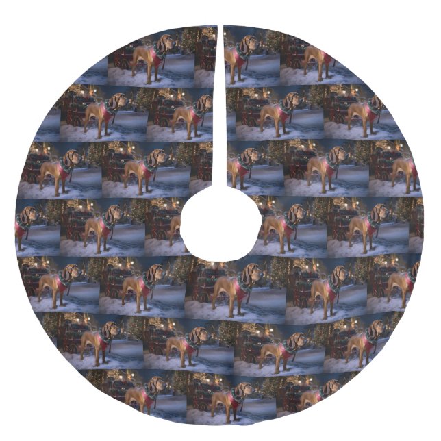 Weihnachts-Weihnachtssaison Polyester Weihnachtsbaumdecke (Vorderseite)