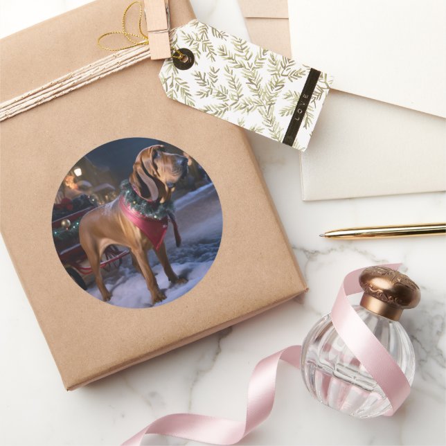 Weihnachts-Weihnachtssaison Runder Aufkleber (Schenken)