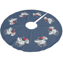 Weihnachts-Weihnachtsschaf Polyester Weihnachtsbaumdecke