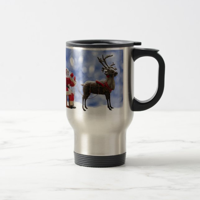 Weihnachts-Weihnachtsschnee Reisebecher (Rechts)